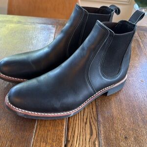 Redwing, black leather, 6” Chelsea boots size 10 B worn one time.
